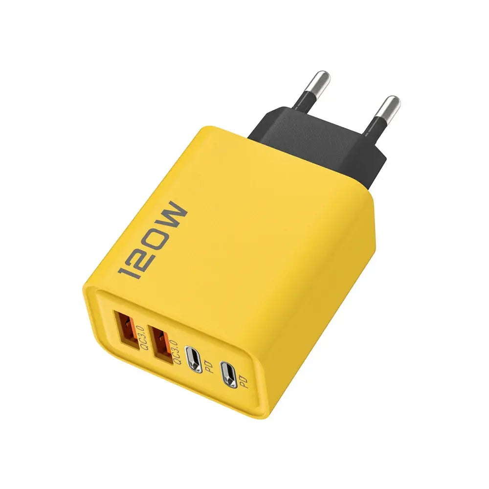 4 Port USB Charger Total 120W Type C Fast Charge Mobile Phone Adapter For iPhone Samsung Xiaomi Huawei Quick Charge Wall Charger No BrandLK