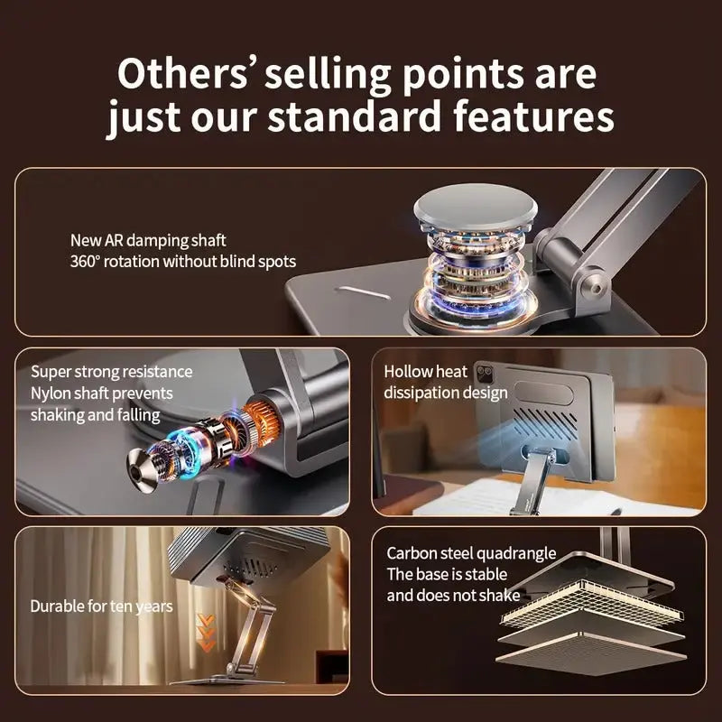 Desktop Rotating Stand That Supports IPad, A Versatile Adjustable Folding Phone Stand, Universal Temu