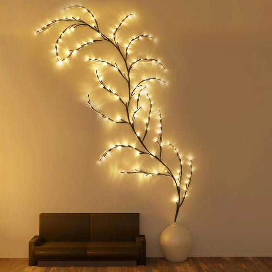 7.55 ft 144 LED USB Flexible Branch Wall Lights Indoor Decor for 