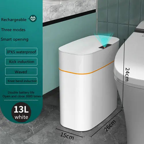 Smart Trash Can With Lid For Bedroom And Living Room Kitchen Storage 