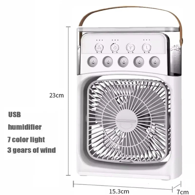 Air Cooler 3-in-1 Portable Fan Humidifier with LED Night Light 