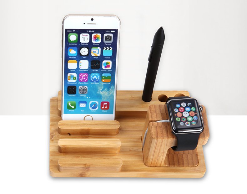 All in One Bamboo Docking Station 