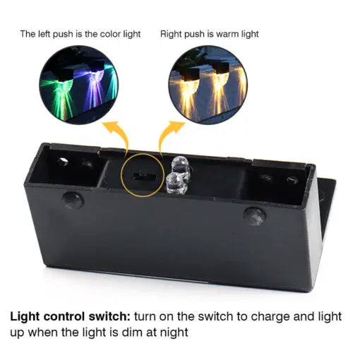 4 Pack Outdoor Deck Lights Solar Color Changing Path Garden Patio 