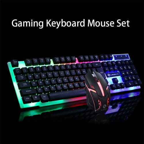 Gaming Keyboard Mouse Glowing Set 