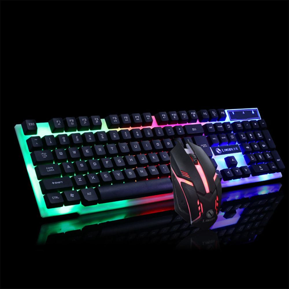 Gaming Keyboard Mouse Glowing Set 