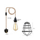 Fabric Hemp Flex Cable kit Black Plug In Pendant Lamp Light E27~3692 