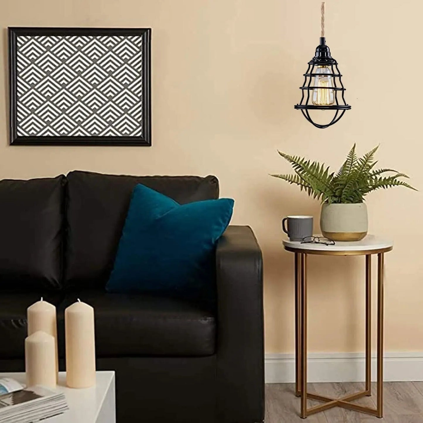 Fabric Hemp Flex Cable kit Black Plug In Pendant Lamp Light E27~3692 