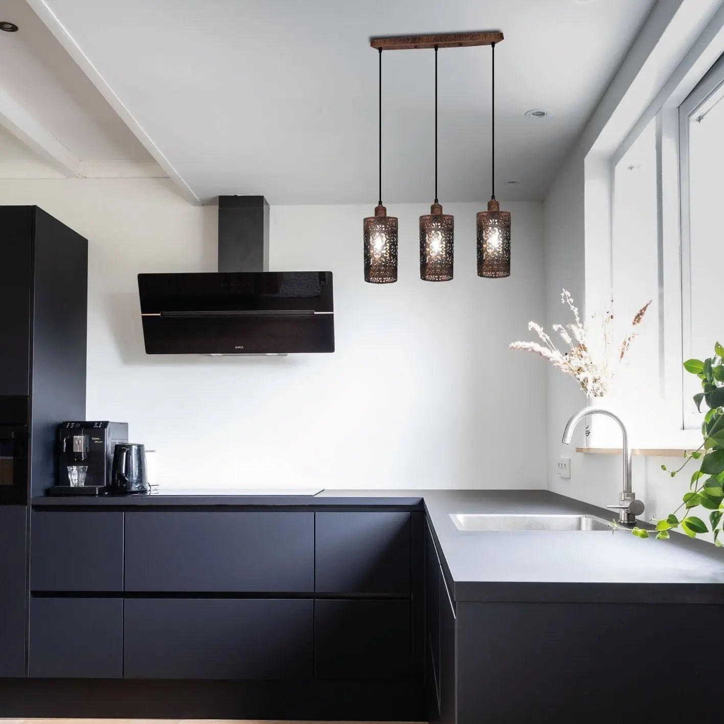 Industrial Vintage Retro 3 Way Rectangle Drum Cylinder Rustic Red Cage 