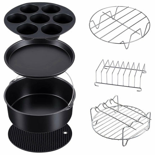 Air Fryer Accessories 7-piece Silicone Grill 
