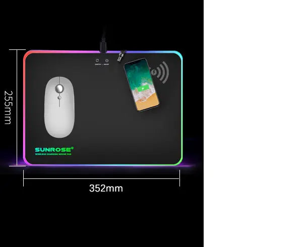 Wireless Charging Luminous Mouse Pad 