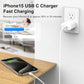For Apple Phone Fast Charger 2Pack Type C Fast Charger Plug Adapter 