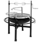 Round Black Iron Spray Coated Grill Crimson Medea