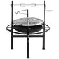 Round Black Iron Spray Coated Grill Crimson Medea