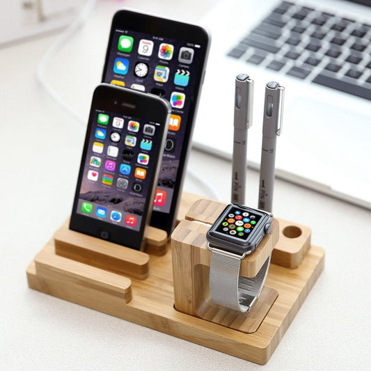 All in One Bamboo Docking Station 
