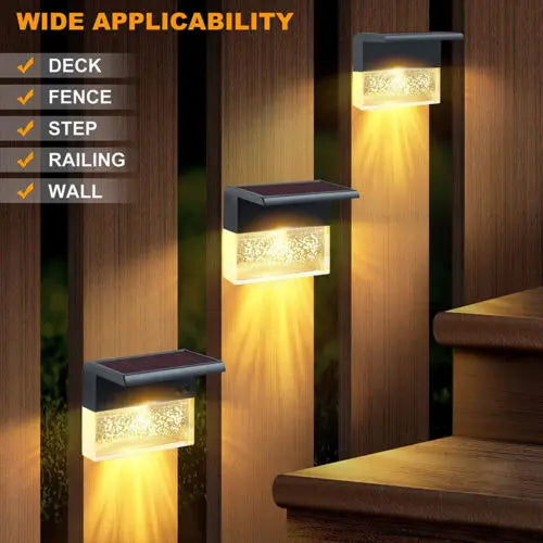 4 Pack Outdoor Deck Lights Solar Color Changing Path Garden Patio 