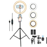 LED Ring Light With Phone Tripod Stand Kit 10" 