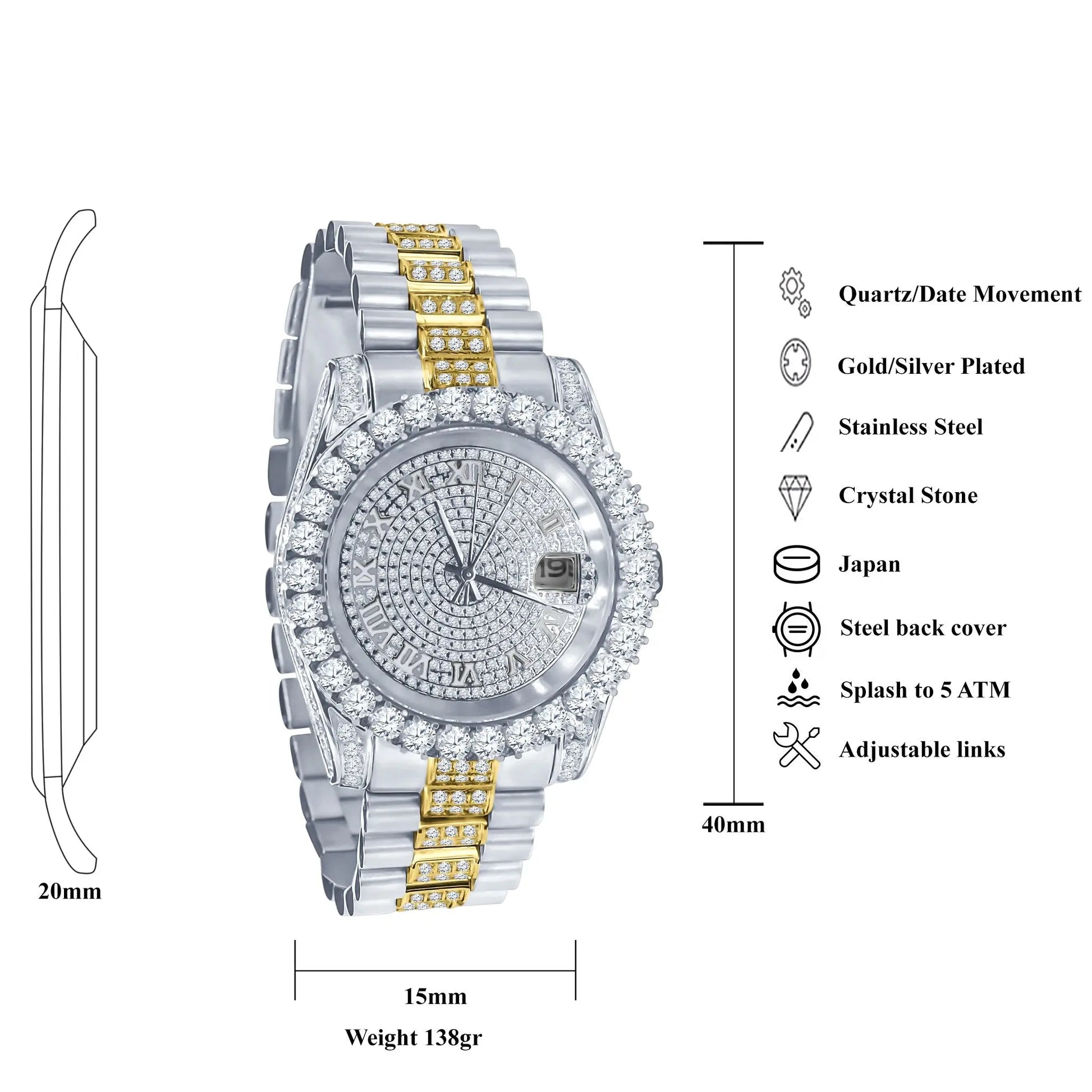 Forte Steel CZ Watch | 530301 