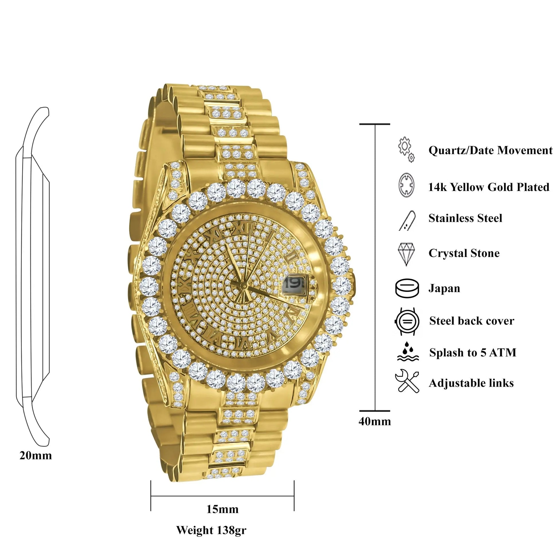 Forte Steel CZ Watch | 530301 