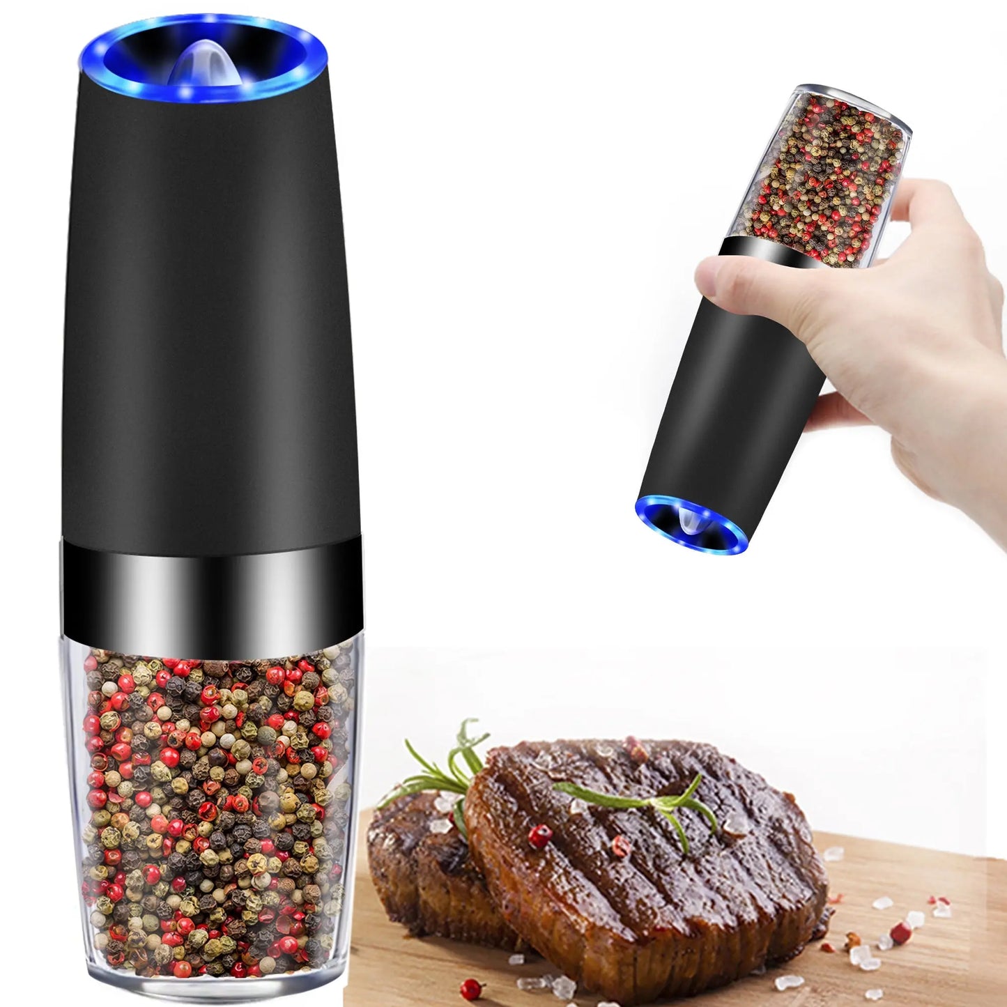 Electric Gravity Sensor Automatic Pepper Grinder Kitchen Tools Pink Iolaus