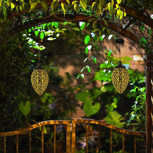 Solar Light LED Lantern Garland Waterproof Hanging Outdoor Fairy Light 