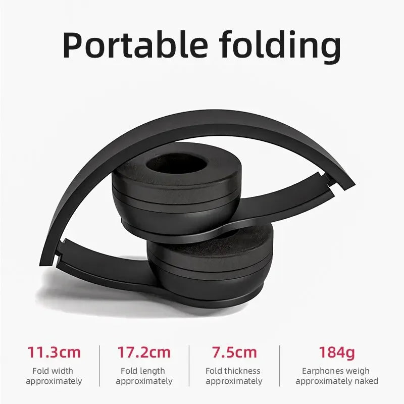 Foldable P47 Wireless Bluetooth 50 Headphones HIFI Stereo Bass Earphones for Music Gaming Kids Girls Smartphone Audio Device - 