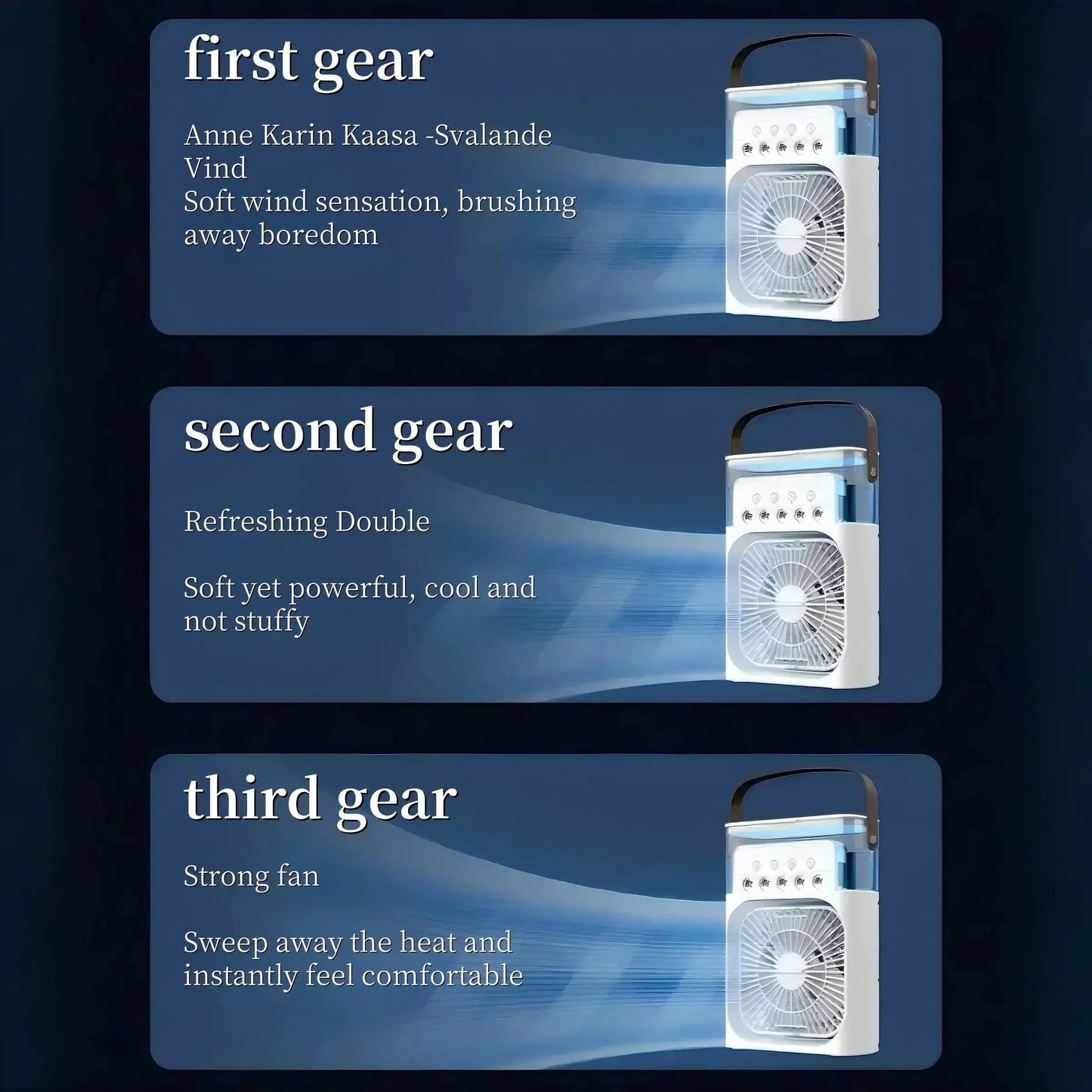 Spray fan portable household three in one small air cooler, 7-color LED night light, 5-hole humidifier, 1-3 hour timer - Portable Evaporative Coolers | Buy Home & Garden Online at No BrandLK