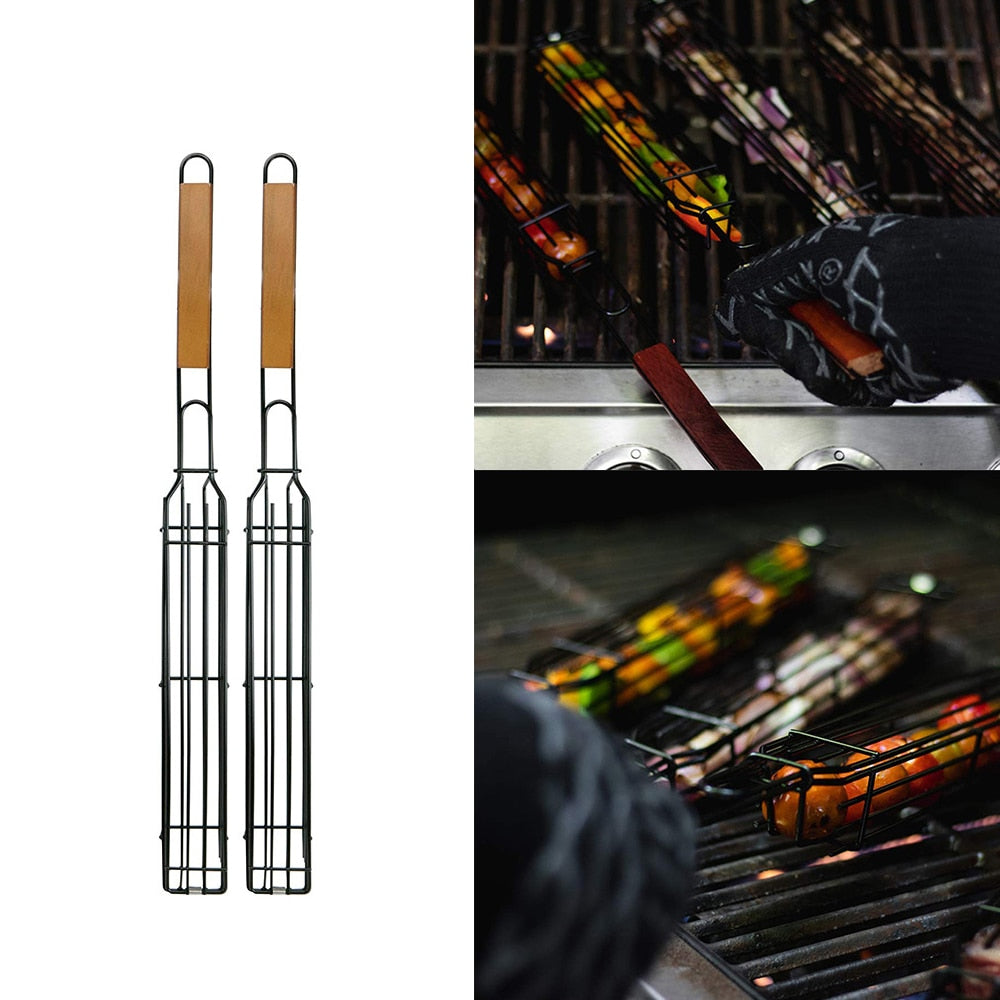 BBQ Grill Mesh Stainless Steel Tools Kitchen Accessories 