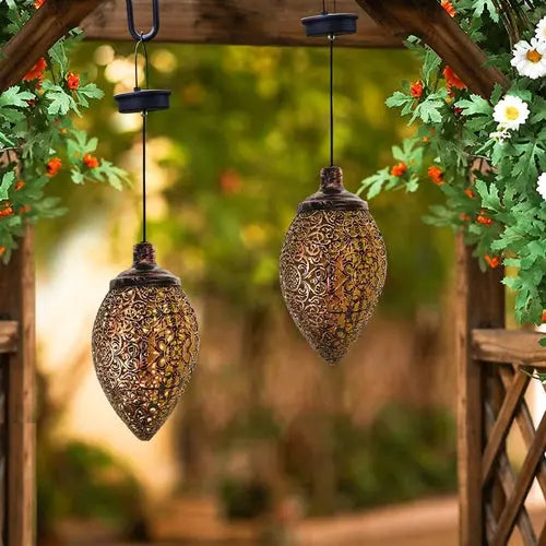 Solar Light LED Lantern Garland Waterproof Hanging Outdoor Fairy Light 