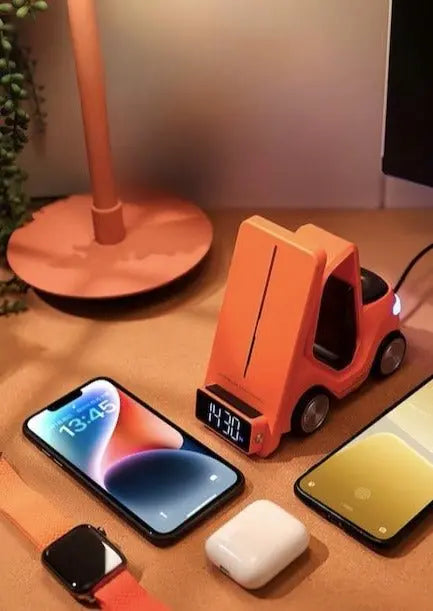 4 in 1 Forklift Fast Wireless Charging Station Dock for iPhone, 