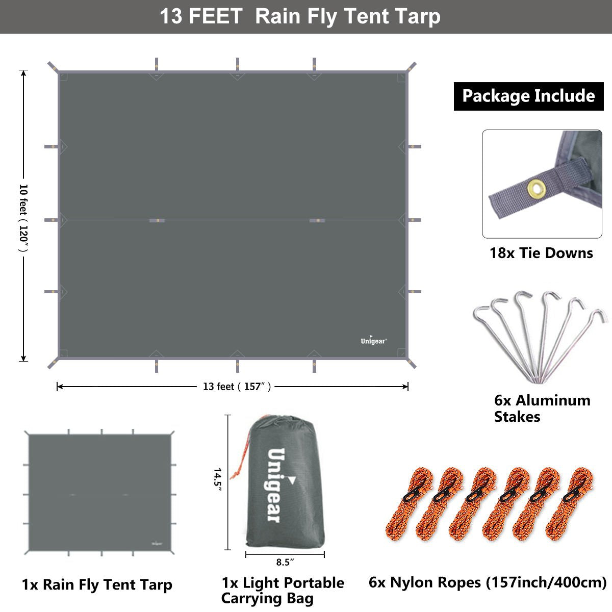 Rainproof Camping Tarp Shelter 
