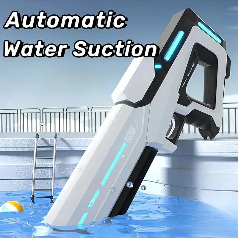 Electric Automatic Water Storage Gun Toys Portable Children Summer Beach Outdoor Fight Fantasy Spray Gun Toys Boy Kid Adult Game - No BrandLK