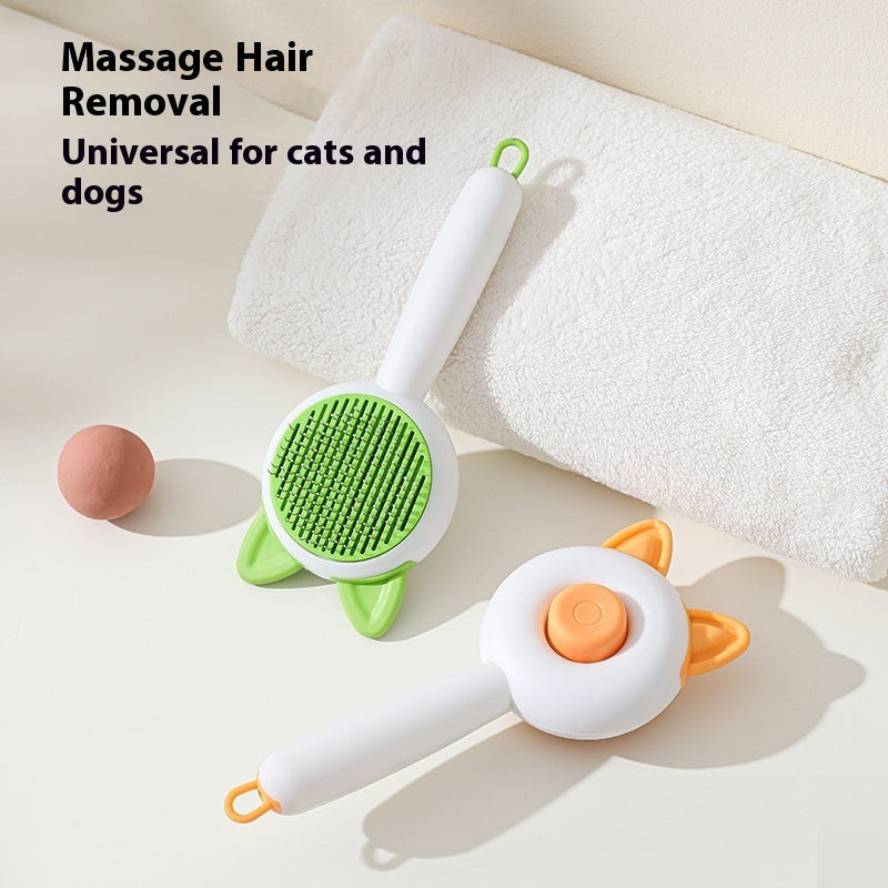 Pet Dog Brush Cat Comb Self Cleaning Pet Hair Remover Brush For Dogs 