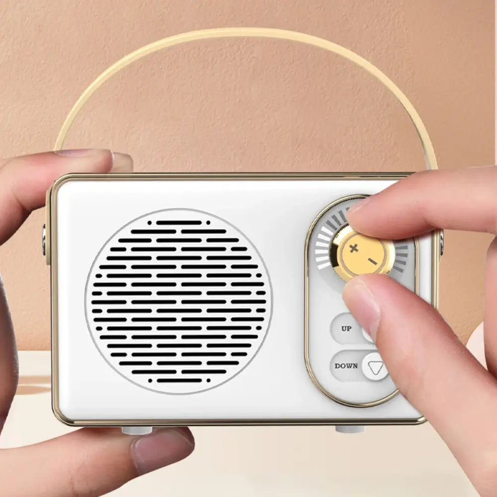 Retro Mini Wireless Bluetooth Speaker with Knob Adjustment 