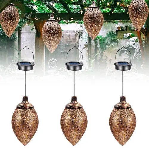 Solar Light LED Lantern Garland Waterproof Hanging Outdoor Fairy Light 