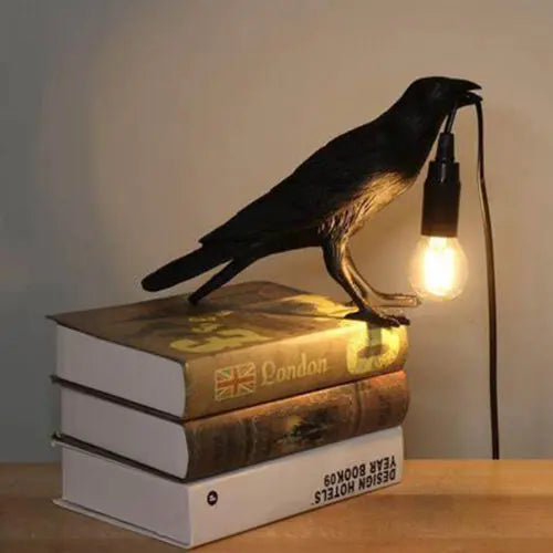 Raven Desk Lamp Halloween Decoration Crow Light for Halloween Decor 