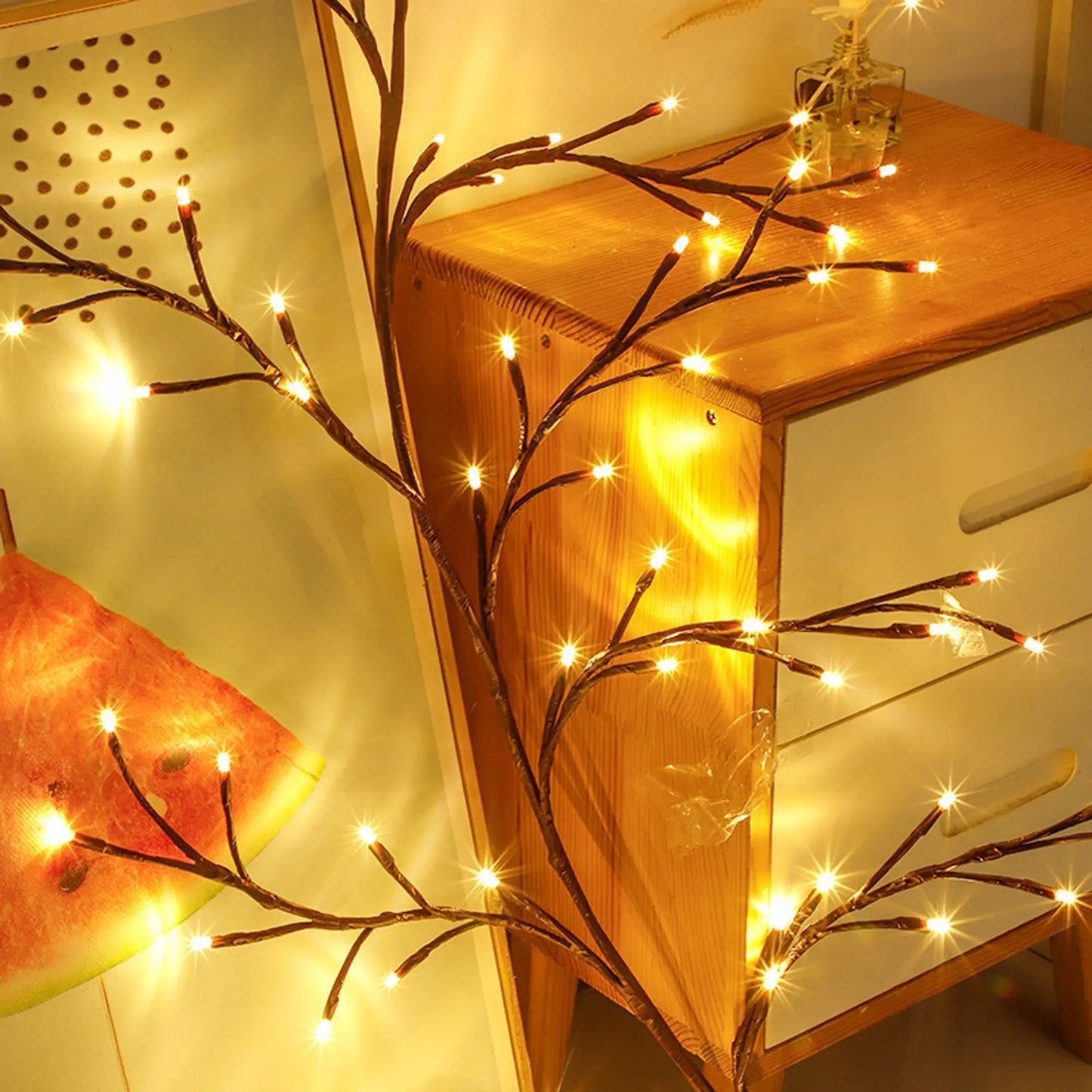 7.55 ft 144 LED USB Flexible Branch Wall Lights Indoor Decor for 