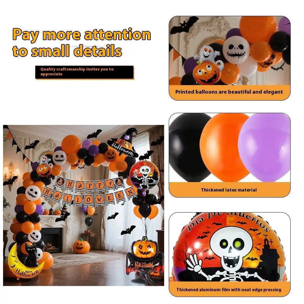 Halloween Hanging Flag Balloon Set Party Decoration Supplies 