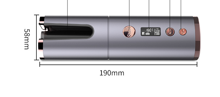 Wireless Rechargeable Curling Iron Electric Hair Curler 