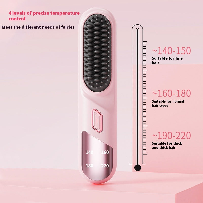 Wet Dry Hair Straightener Cordless Hair Straightener Brush With Fast 