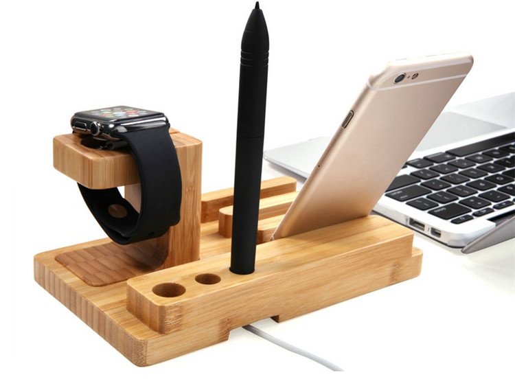 All in One Bamboo Docking Station 