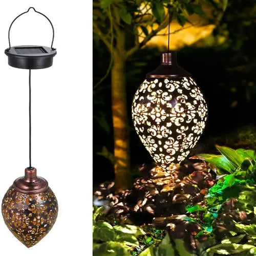Solar Light LED Lantern Garland Waterproof Hanging Outdoor Fairy Light 