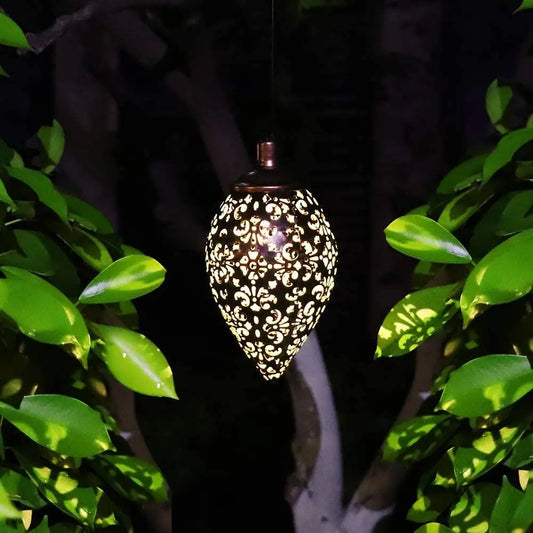 Solar Light LED Lantern Garland Waterproof Hanging Outdoor Fairy Light 