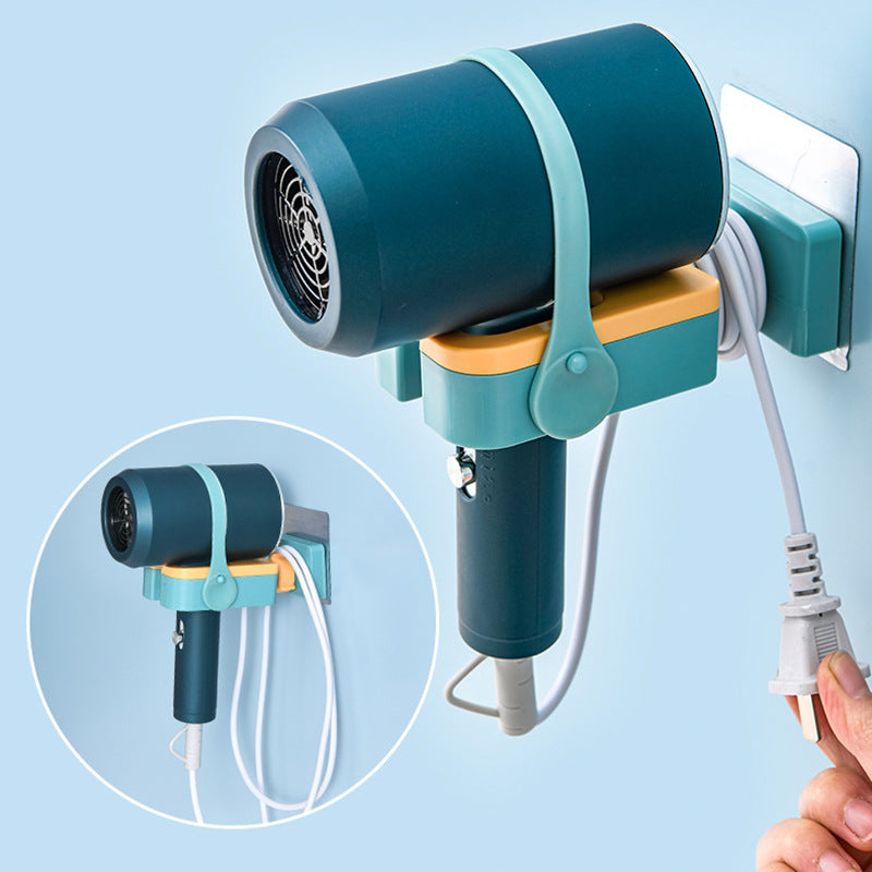 Hair Dryer Rack Toilet Wall-mounted Punch-free Multifunctional 