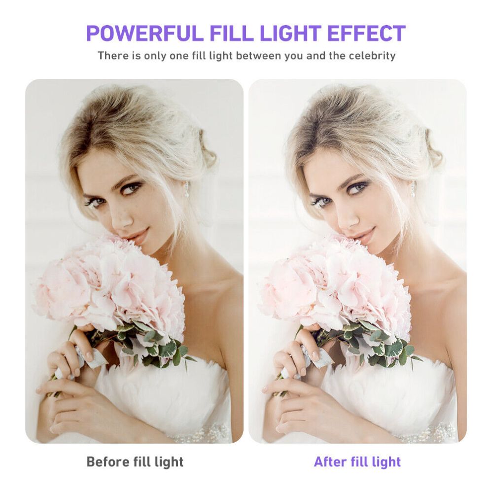 LED Ring Light With Phone Tripod Stand Kit 10" 