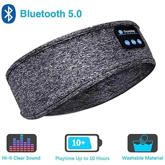 Fone Bluetooth Earphones Sports Sleeping Headband Elastic Wireless Headphones Music Eye Mask Wireless Bluetooth Headset Headband No BrandLK