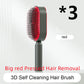 Self Cleaning Hair Brush For Women One-key Cleaning Hair Loss Airbag 