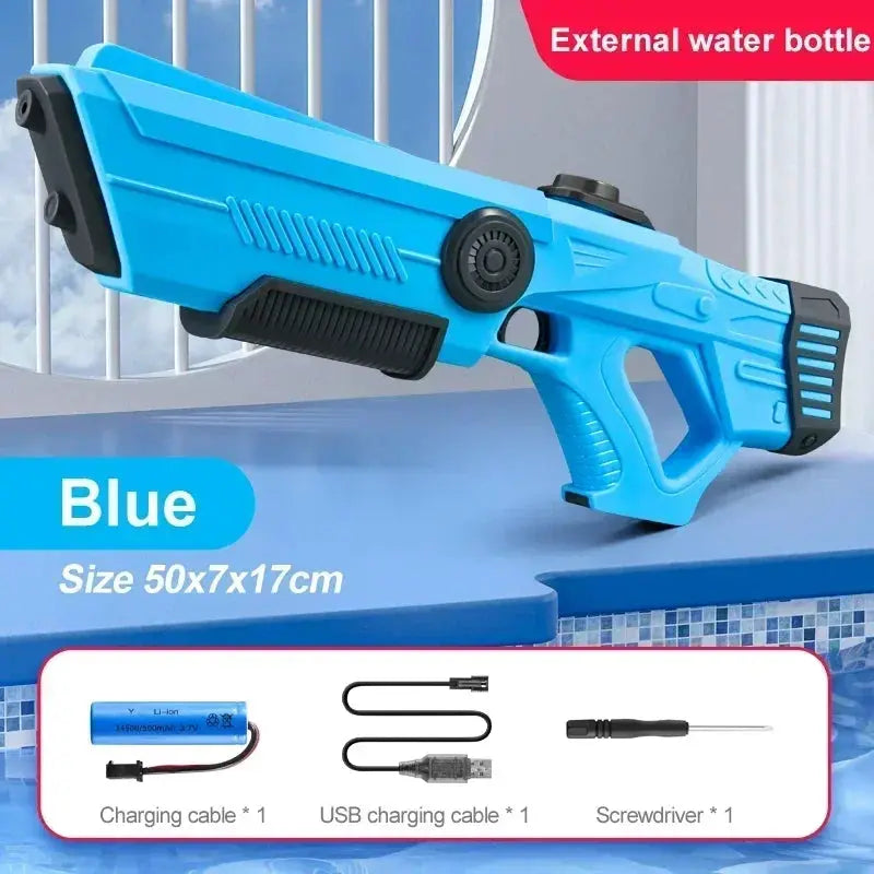 Electric Automatic Water Storage Gun Toys Portable Children Summer Beach Outdoor Fight Fantasy Spray Gun Toys Boy Kid Adult Game - No BrandLK