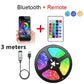 Bluetooth LED Strip Lights Smart SMD 5050 APP Remote Control Flexible Ribbon Diode Lamp Tape TV Backlights Game Room Home Decor 