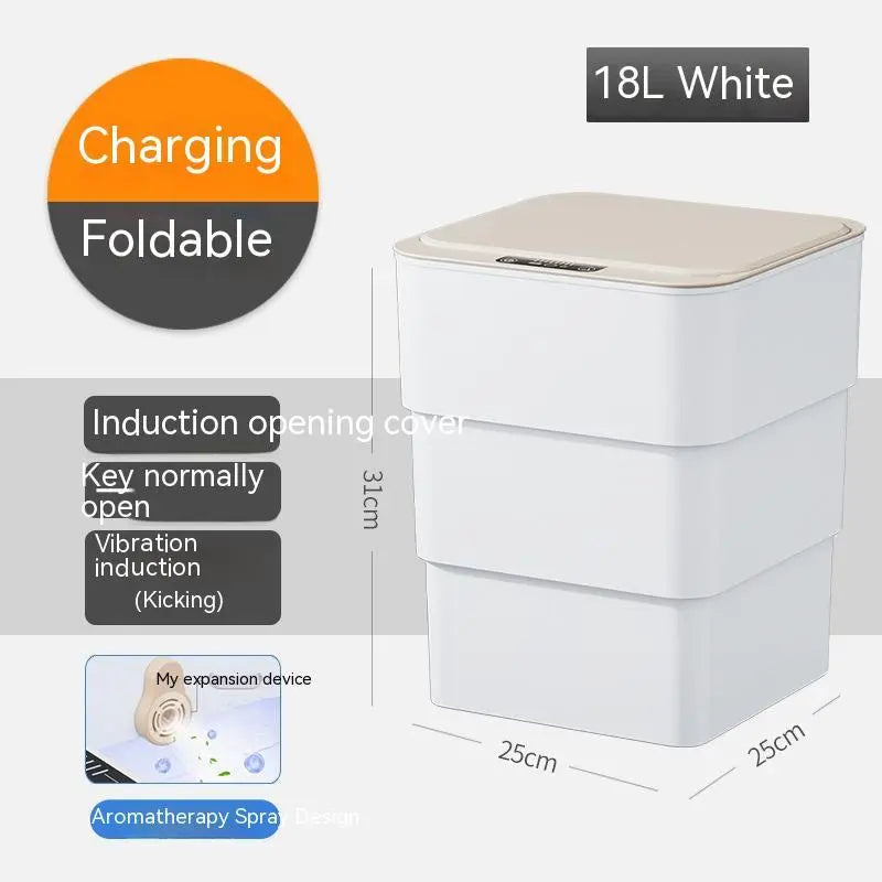 Smart Trash Can With Lid For Bedroom And Living Room Kitchen Storage 