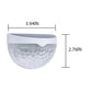 2 PCS Solar Semicircle Walls Light Outdoor Waterproof Sensor Wall Lamp 
